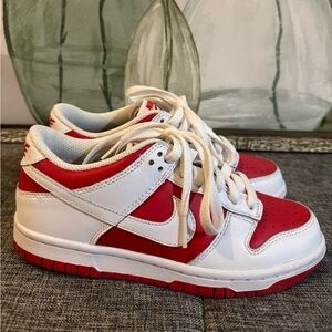 Nike Kids Red and White Sneakers